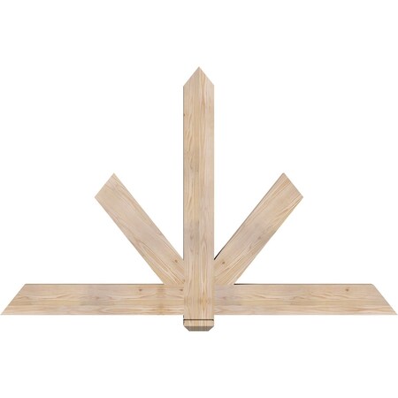 Ekena Millwork Kennewick Smooth Timber Gable Bracket, Douglas Fir, 72"W x 45"H x 3 1/2"D x 5 1/2"F, 15/12 Pitch GBW072X45X0406KEN00SDF